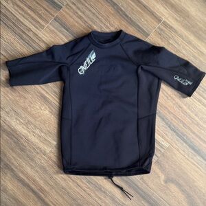 O'Neill Men’s Black Short-Sleeve Rash Guard Scuba Shirt
